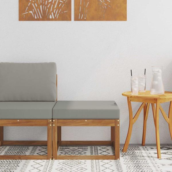 ARDEBO.de - Outdoor-Fußhocker Massivholz Akazie Natur