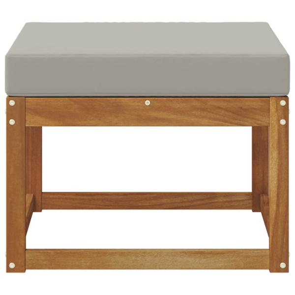 Outdoor-Fußhocker Massivholz Akazie Natur