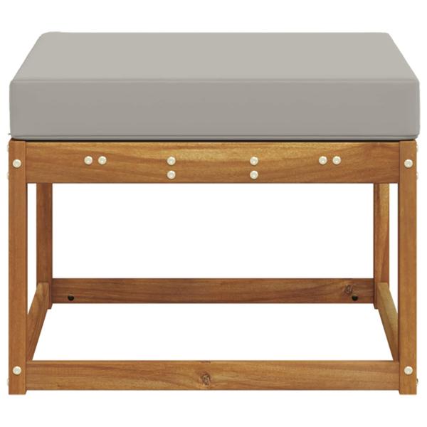Outdoor-Fußhocker Massivholz Akazie Natur
