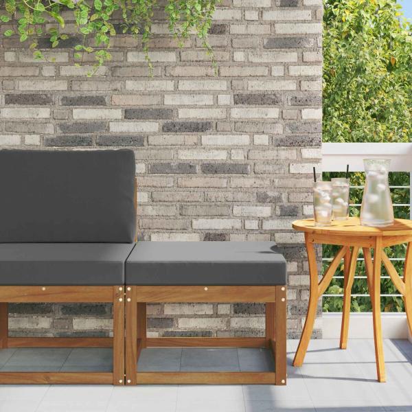 ARDEBO.de - Outdoor-Fußhocker Massivholz Akazie Natur