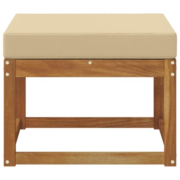 Outdoor-Fußhocker Massivholz Akazie Natur