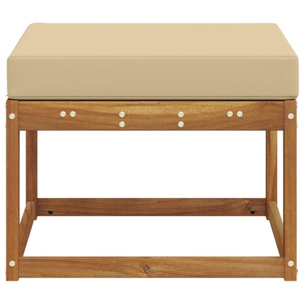 Outdoor-Fußhocker Massivholz Akazie Natur