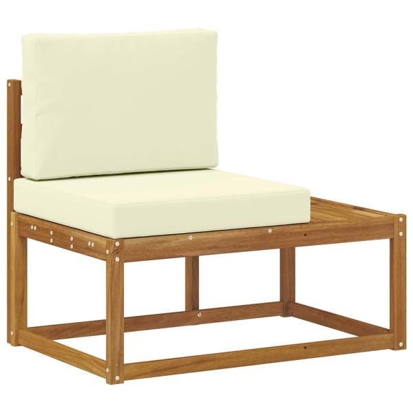 Outdoor End Sofa Natur 91 x 63 x 73 cm Massivholz Akazie