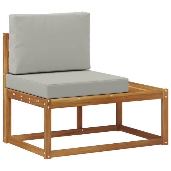 Outdoor End Sofa Natur 91 x 63 x 73 cm Massivholz Akazie