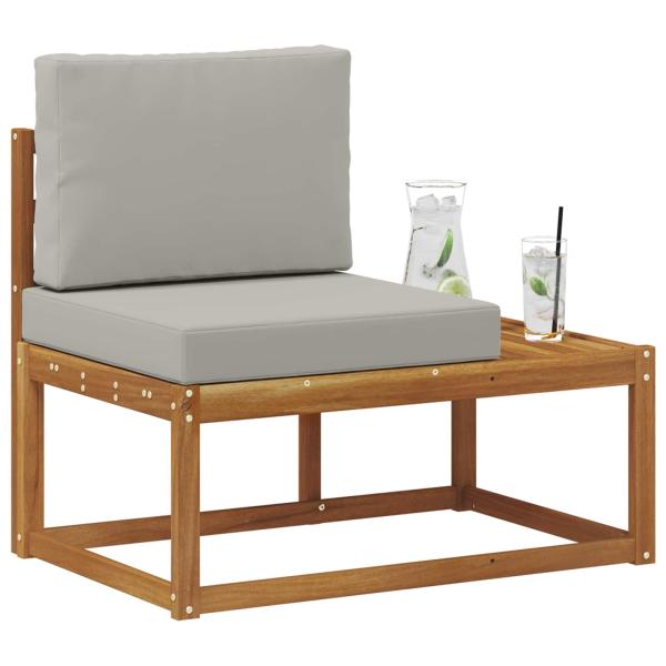 Outdoor End Sofa Natur 91 x 63 x 73 cm Massivholz Akazie