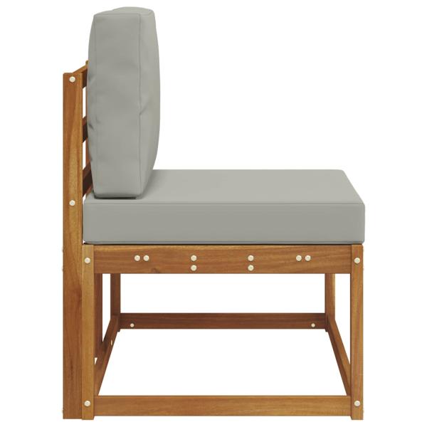 Outdoor End Sofa Natur 91 x 63 x 73 cm Massivholz Akazie