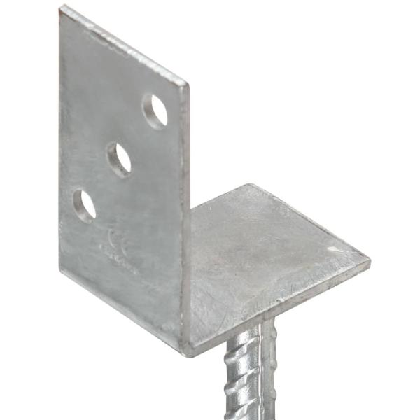 Pfostenträger 6 Stk. Silbern 8×6×30 cm Verzinkter Stahl