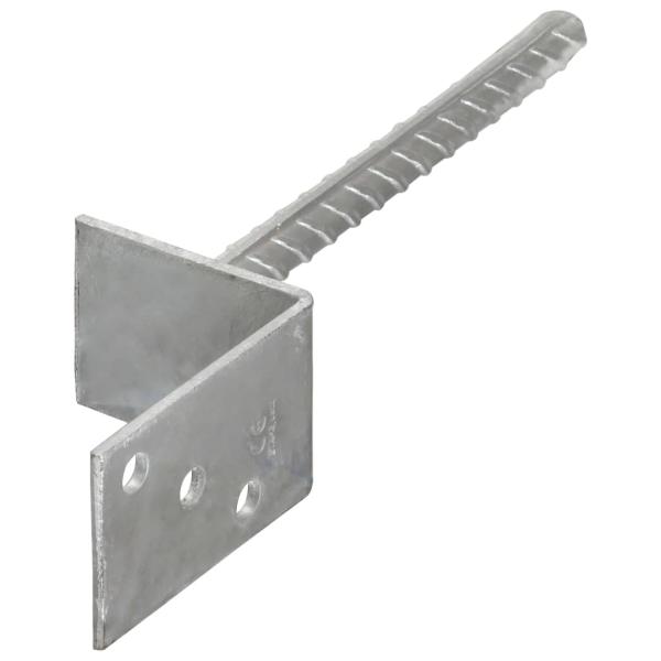 Zaunanker 12 Stück Silber 8x6x30 cm Verzinkter Stahl