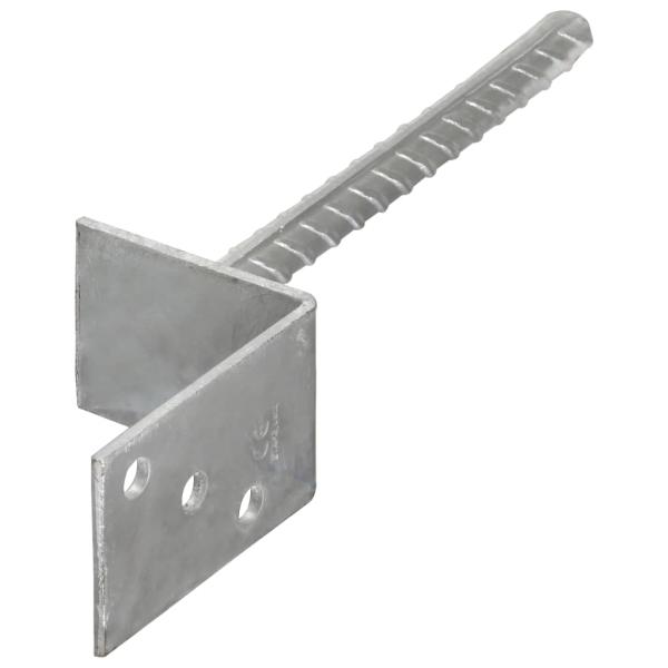 Zaunanker 12 Stück Silber 8x6x30 cm Verzinkter Stahl