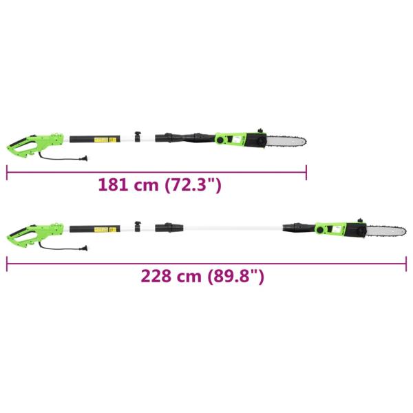 Elektrische Kettensäge mit Teleskopstange 25 cm 710 W
