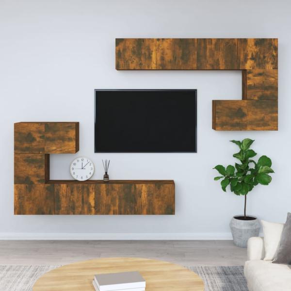 ARDEBO.de - TV-Wandschrank Räuchereiche Holzwerkstoff