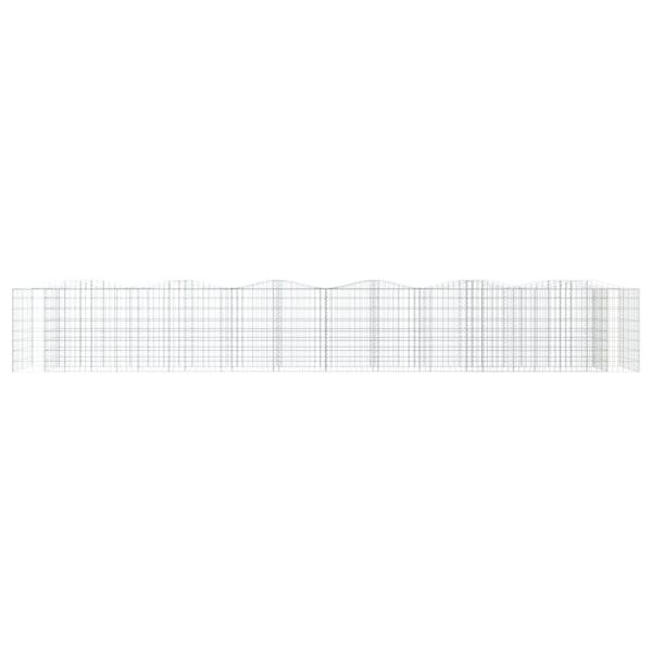 Gabionen-Hochbeet mit Hochbogen 600x100x100 cm Verzinktes Eisen