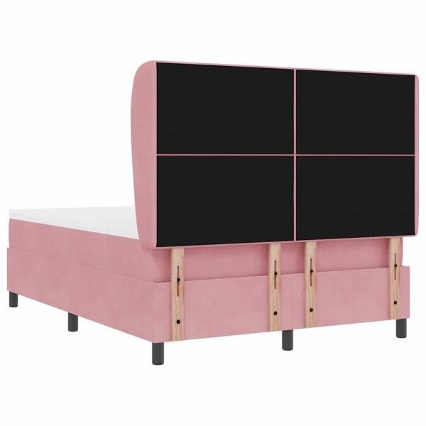 Boxspringbett mit Matratze mit Kopfteil Rosa 200 x 160 cm Samt
