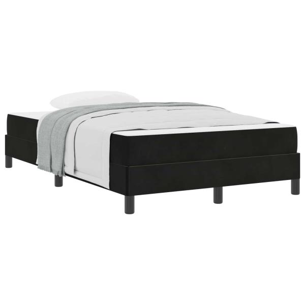 Boxspringbett mit Matratze Schwarz 120 x 220 cm Stoff