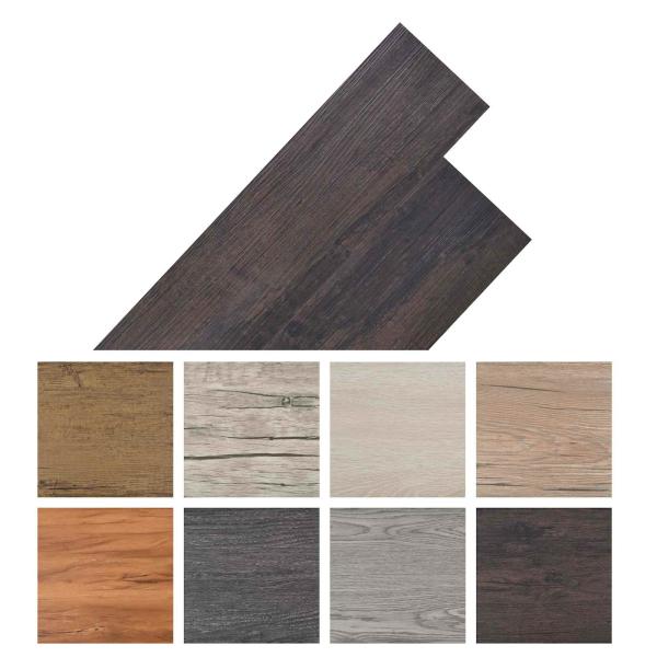 Bodenplanken Dunkelbraun 5,02 m² 36 stk. PVC