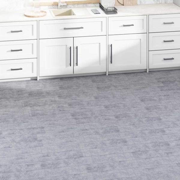 ARDEBO.de - Bodenplanken Zementgrau 5,02 m² 36 stk. PVC