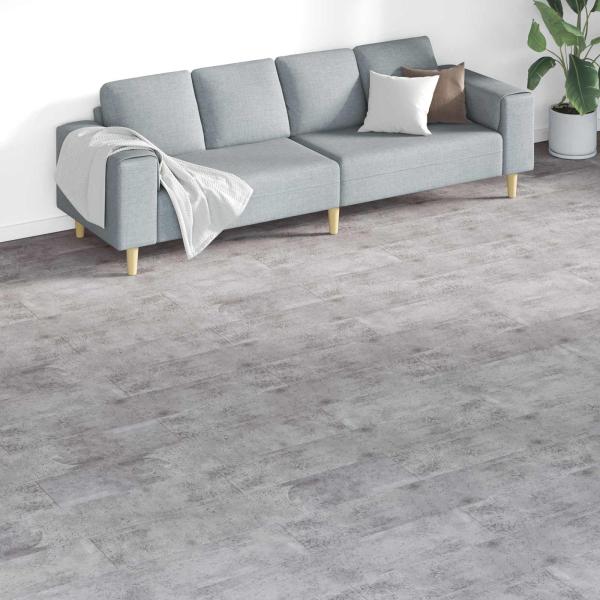 ARDEBO.de - Bodenplanken Zementbraun 5,26 m² 18 stk. PVC