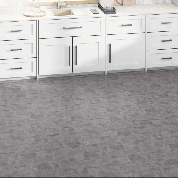 ARDEBO.de - Bodenplanken Betongrau 5,02 m² 36 stk. PVC
