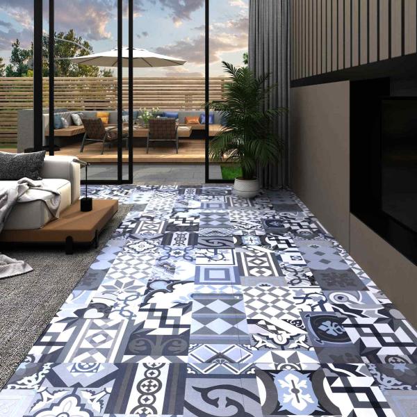 ARDEBO.de - Bodenplanken Buntes Muster 5,11 m² 55 Stk. PVC
