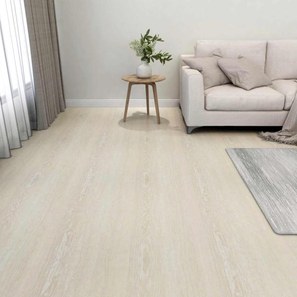 ARDEBO.de - Bodenplanken Weiß und Beige 5,11 m² 55 stk. PVC