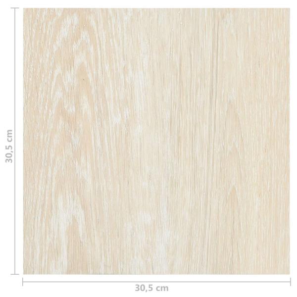 Bodenplanken Weiß und Beige 5,11 m² 55 stk. PVC