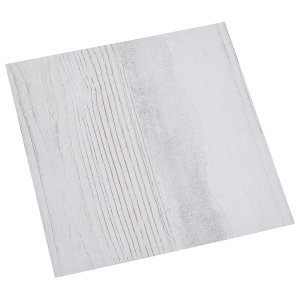 Bodenplanken Weiß und Hellgrau 5,11 m² 55 stk. PVC