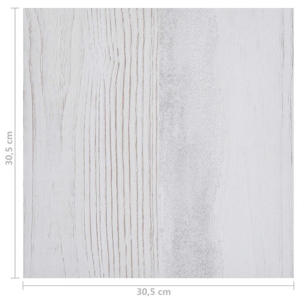 Bodenplanken Weiß und Hellgrau 5,11 m² 55 stk. PVC