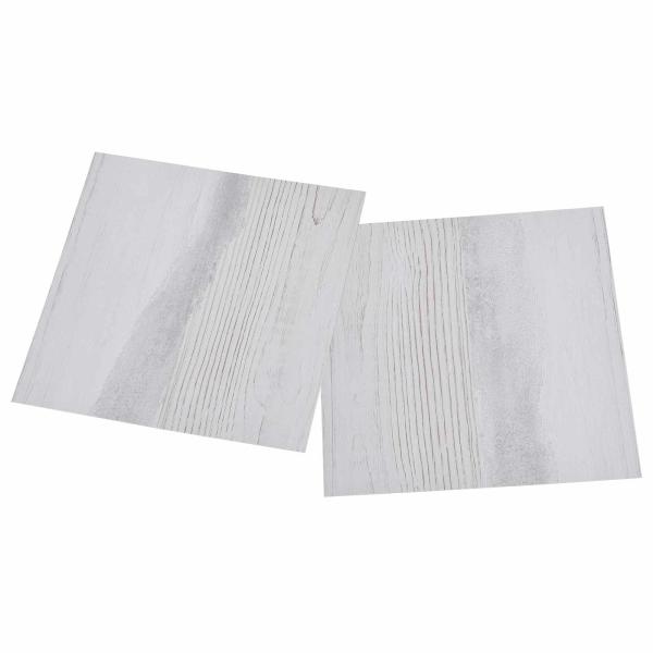 Bodenplanken Weiß und Hellgrau 5,11 m² 55 stk. PVC