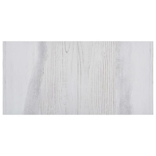 Bodenplanken Weiß und Hellgrau 5,11 m² 55 stk. PVC