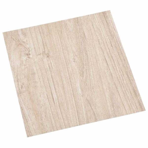 Bodenplanken Weiß und Holzfarbe 5,11 m² 55 stk. PVC