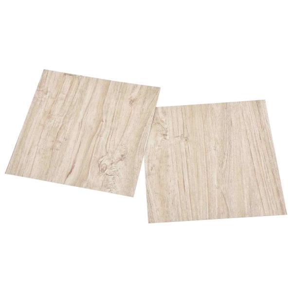 Bodenplanken Weiß und Holzfarbe 5,11 m² 55 stk. PVC