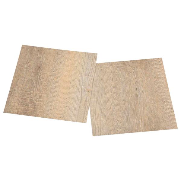 Bodenplanken Hellgrau, Dunkelbraun 5,11 m² 55 Stk. PVC