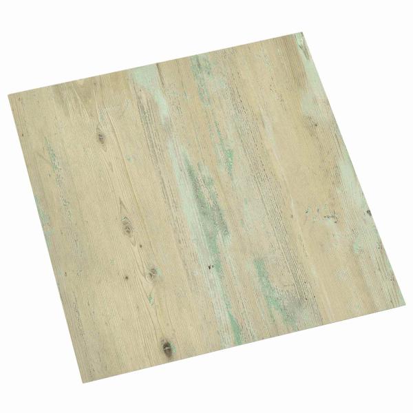 Bodenplanken Weiß und Hellbraun 5,11 m² 55 stk. PVC