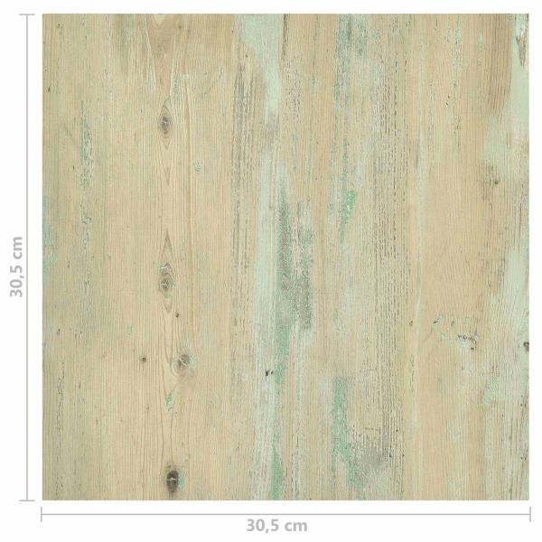 Bodenplanken Weiß und Hellbraun 5,11 m² 55 stk. PVC