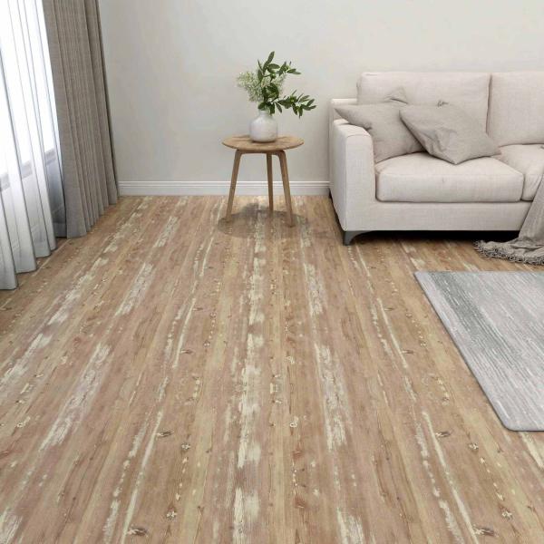 ARDEBO.de - Bodenplanken Creme und Hellbraun 5,11 m² 55 Stk. PVC