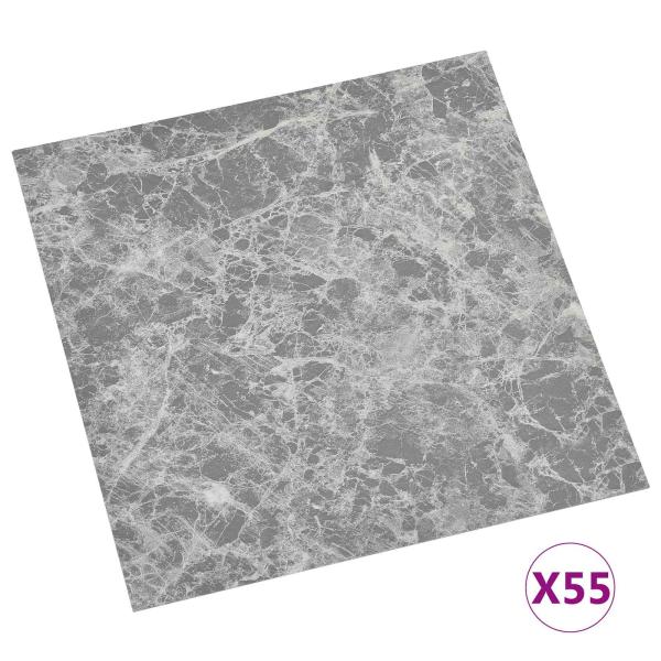 Bodenplanken Grau 5,11 m² 55 stk. PVC