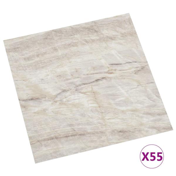 Bodenplanken Braun und Beige 5,11 m² 55 Stk. PVC