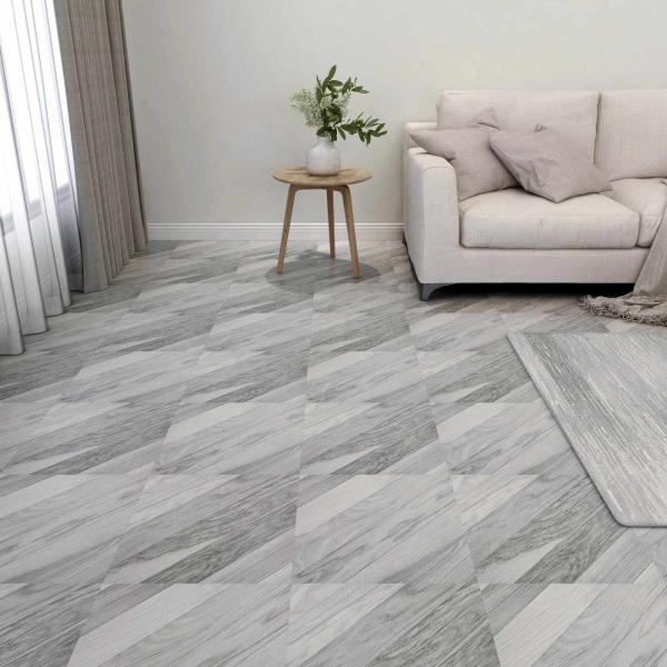 ARDEBO.de - Bodenplanken Grau 5,11 m² 55 stk. PVC