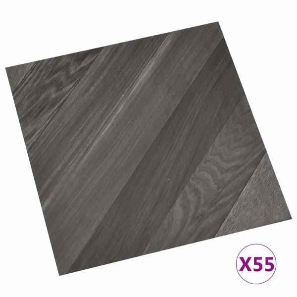 Bodenplanken Grau 5,11 m² 55 stk. PVC