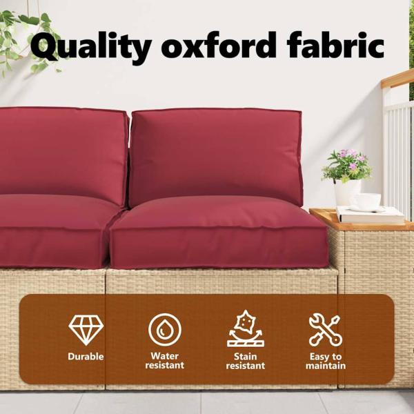 Palettenkissenset 2 pcs Weinrot Oxford-Stoff