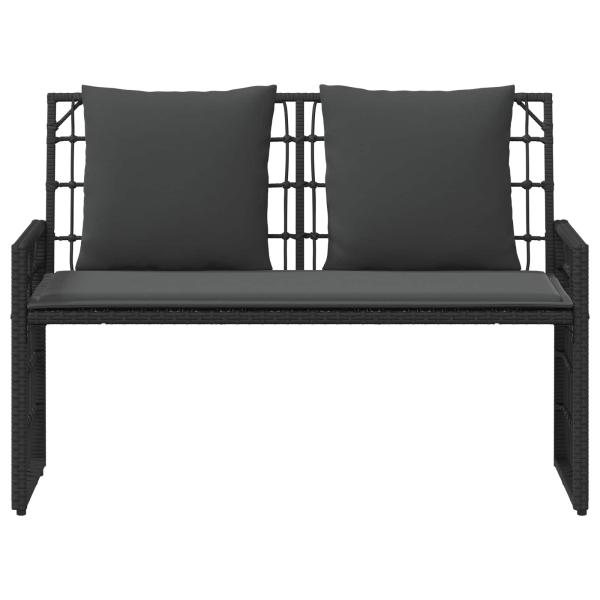 Bank Outdoor 2 -Seater 116 x 55 x 82 cm Stahl und Poly Rattan