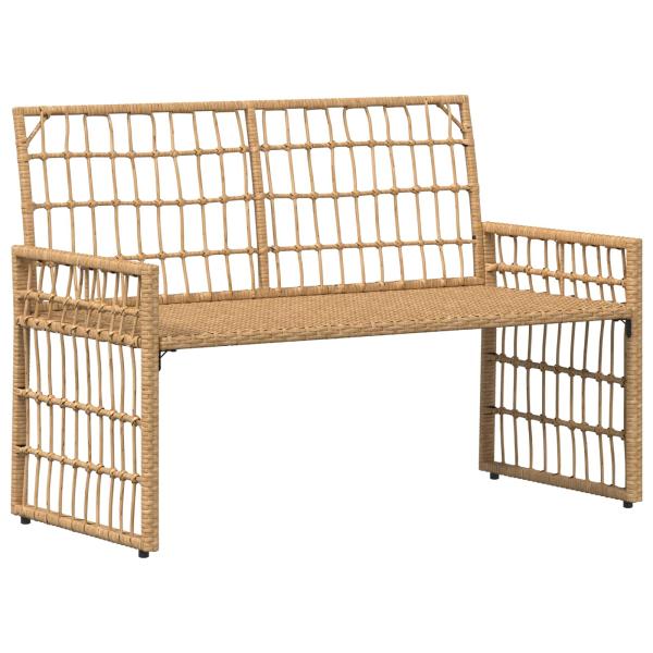 Bank Outdoor 2 -Seater 116 x 55 x 82 cm Stahl und Poly Rattan