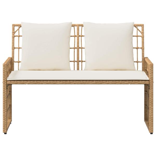 Bank Outdoor 2 -Seater 116 x 55 x 82 cm Stahl und Poly Rattan