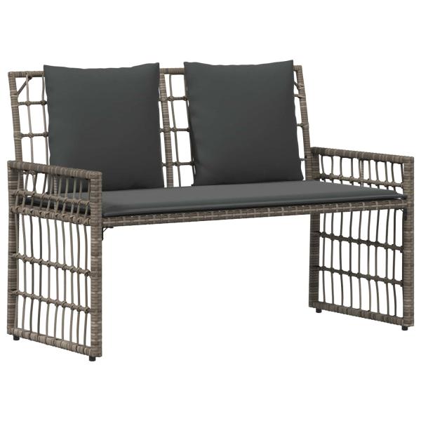 Bank Outdoor 2 -Seater 116 x 55 x 82 cm Stahl und Poly Rattan