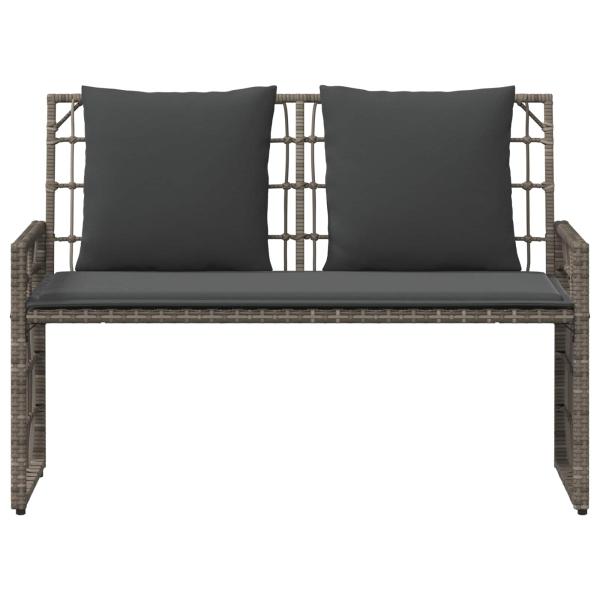 Bank Outdoor 2 -Seater 116 x 55 x 82 cm Stahl und Poly Rattan