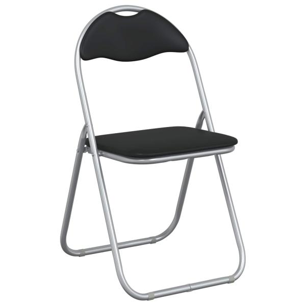Klappstuhl 2 Stück Schwarz und Grau 48 x 43,5 x 81 cm
