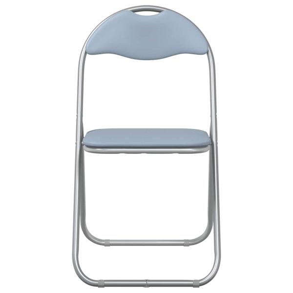Klappstuhl 8 stk. Kunstleder Grau 48 x 43,5 x 81 cm