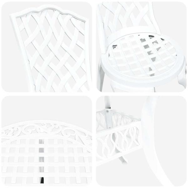 Garten Essgruppe 5 pcs Weiß Aluminium