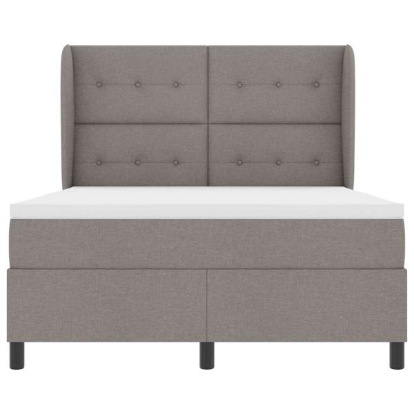 Boxspringbett mit Matratze Taupe 140 x 200 cm Stoff