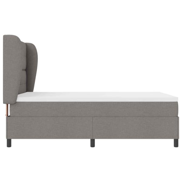 Boxspringbett mit Matratze Taupe 140 x 200 cm Stoff